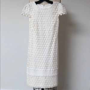 Cap sleeve eyelet dress
